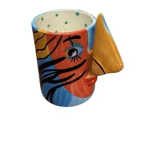 Picasso's Nose Mug Coffee Eyeglass Holder Pencil Cup Abstract Cubist Art